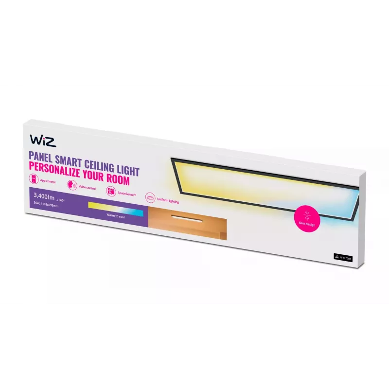Panel Ceiling Light WiZ 36 W Rectangular