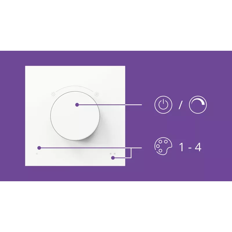 WiZ Smart Dial Switch Philips Wireless Wi-Fi White Battery 5V