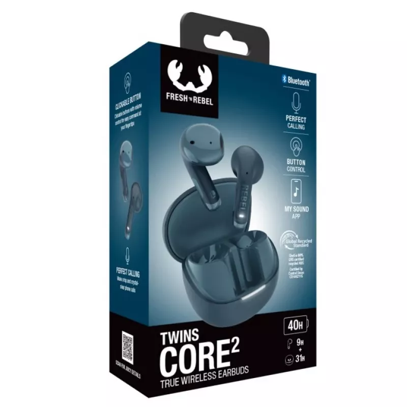 Hama Twins Core 2 Headset True Wireless Stereo (TWS) In-ear Calls/Music USB Type-C Bluetooth Blue