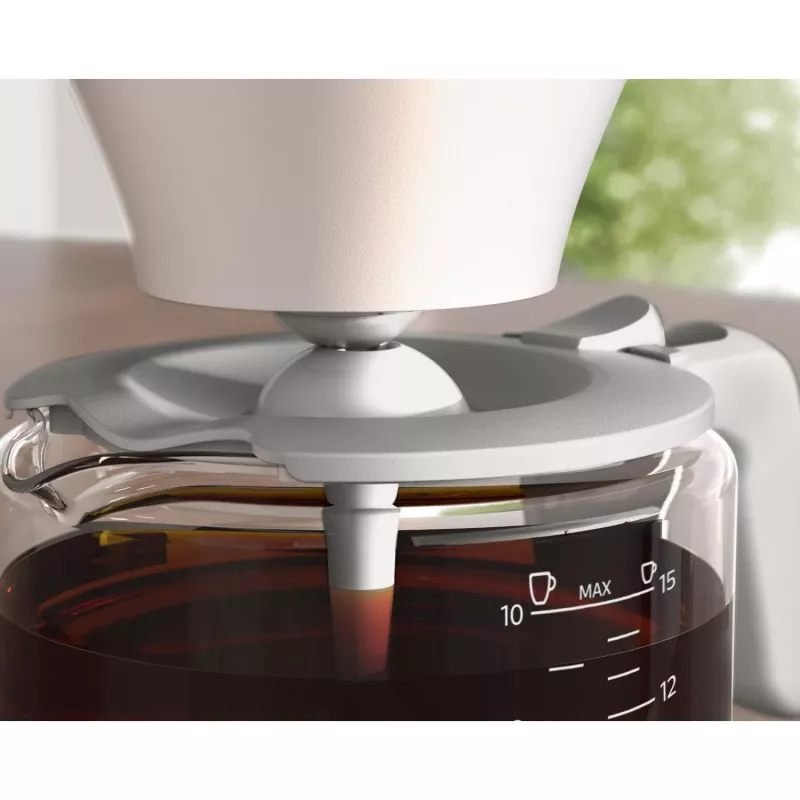 Philips Cafe Gourmet HD5416/00 Drip Coffee Maker with Glass Jug, White