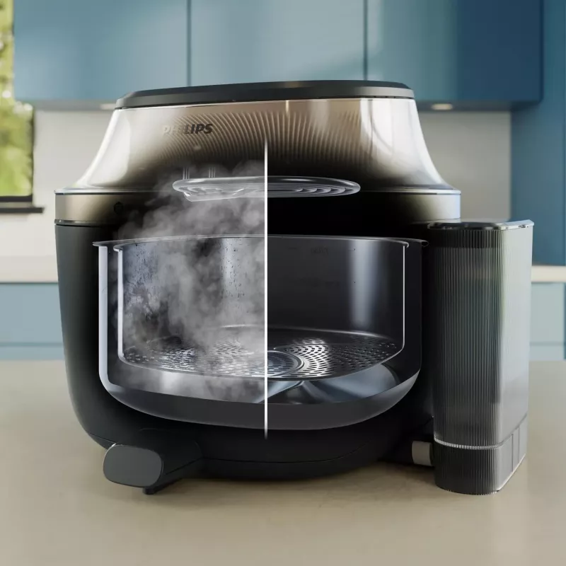 Philips 5000 series NA547/07 fryer Single 7.2 L Stand-alone 2000 W Hot air fryer Black, Gold