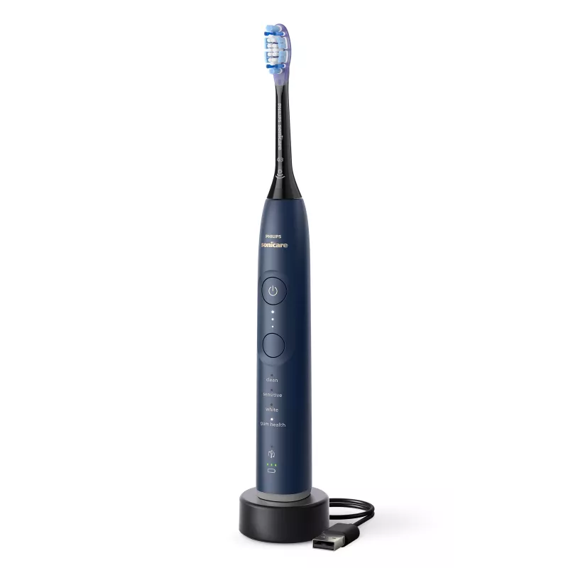 Rechargeable sonic toothbrush Philips Series 7100 HX7423/08 — built‑in Li‑Ion battery, 4 brush heads, Daily Care/Gum Care/Sensitive