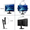 Monitor Philips 24B2U3601 23.8 inch (60.5 cm) IPS Quad HD 2560x1440, USB 3.2 hub, USB-C, speakers, height adjustable, VESA, Black