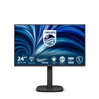 Monitor Philips 24B2U3601 23.8 inch (60.5 cm) IPS Quad HD 2560x1440, USB 3.2 hub, USB-C, speakers, height adjustable, VESA, Black