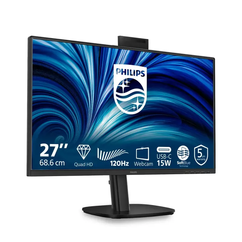 Computer monitor Philips 27B2N3500JH 27 inch (68.6 cm) IPS LCD Quad HD 2560×1440, 4 ms, 350 cd/m², USB hub, speakers, VESA, black