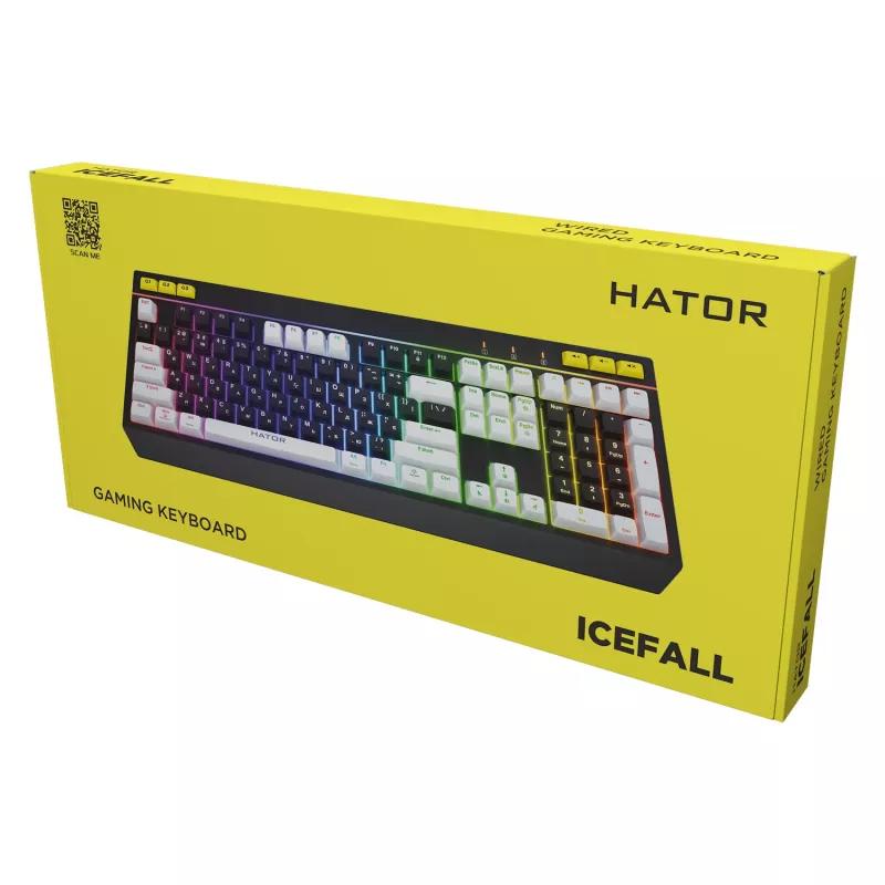 HATOR Icefall Keyboard Gaming USB QWERTY US English Black RGB LED
