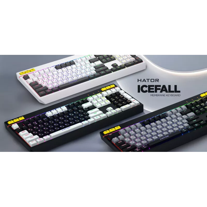 HATOR Icefall keyboard Gaming USB QWERTY US English Black RGB LED