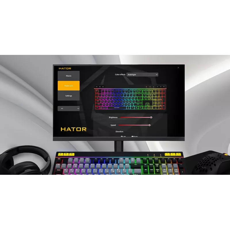 HATOR Icefall Keyboard Gaming USB QWERTY US English White Full-size RGB LED