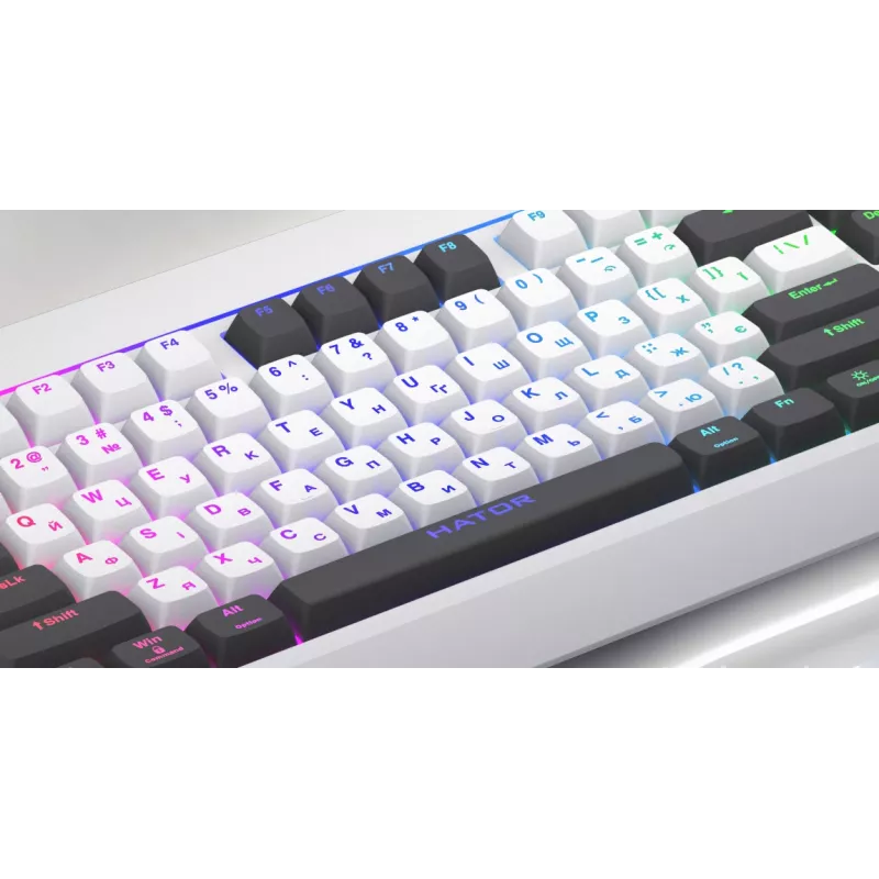 HATOR Icefall Keyboard Gaming USB QWERTY US English White Full-size RGB LED