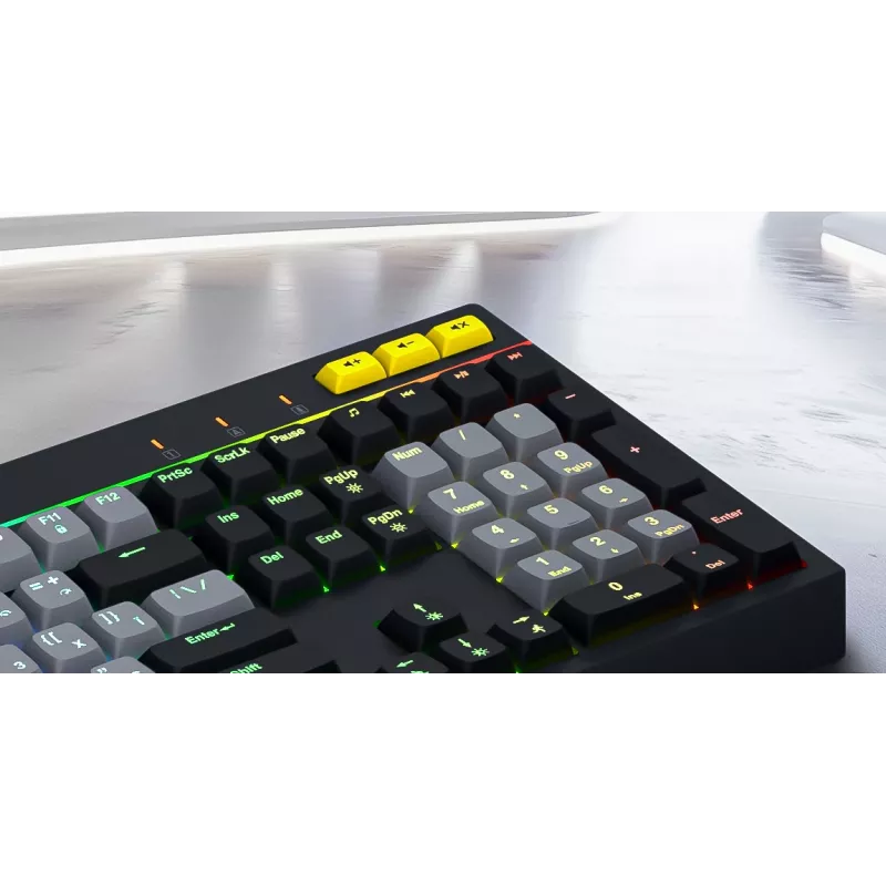 HATOR Icefall Keyboard Gaming USB QWERTY US English White Full-size RGB LED