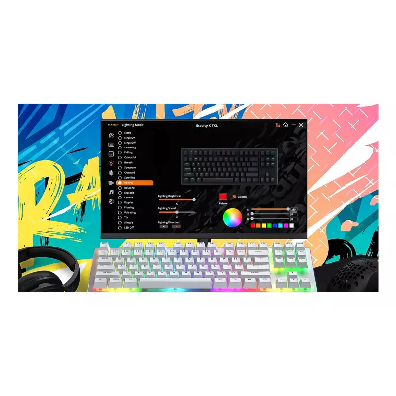 HATOR Gravity X TKL keyboard Gaming USB QWERTY US English White