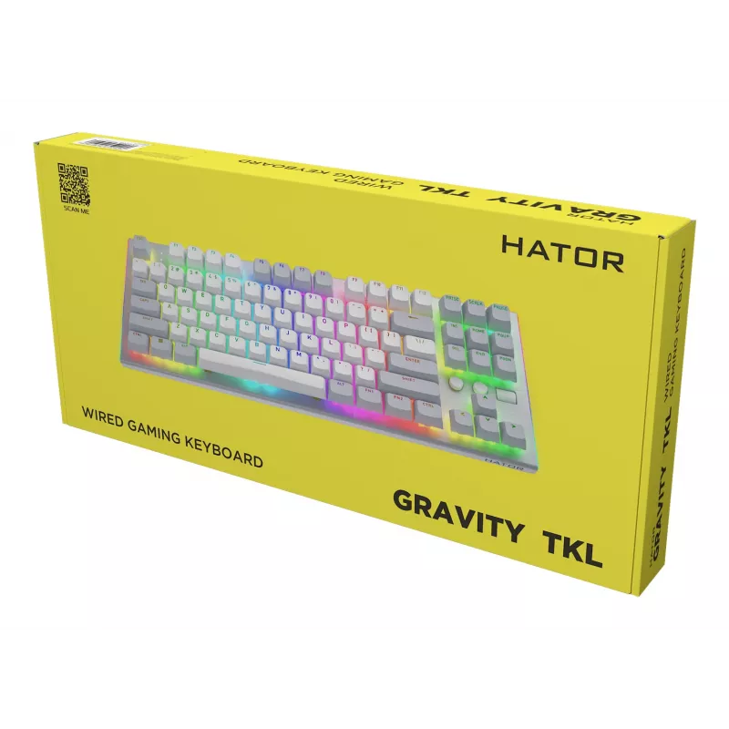 HATOR Gravity TKL keyboard Gaming USB QWERTY US English White