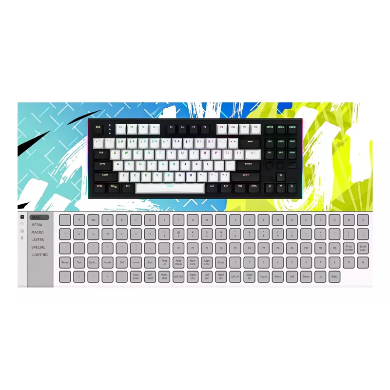HATOR Gravity TKL keyboard Gaming USB QWERTY US English White