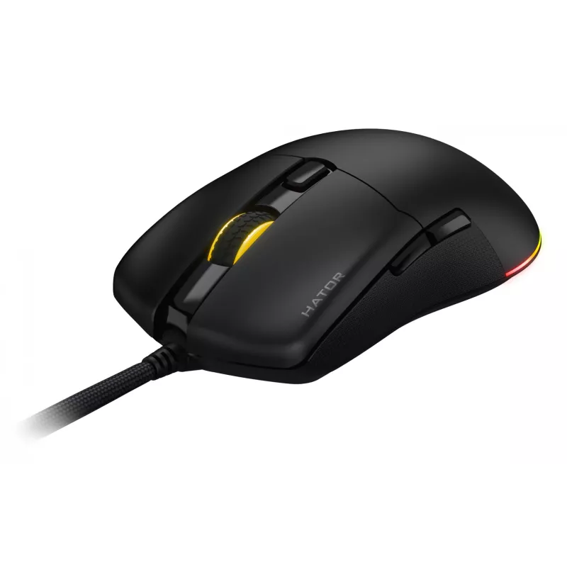 HATOR Pulsar 3, black - Optical Yellow 100M Switches PixArt PMW 3311(HTM610)