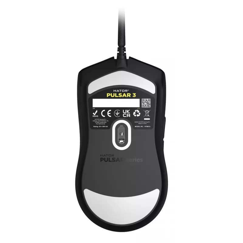 HATOR Pulsar 3, black - Optical Yellow 100M Switches PixArt PMW 3311(HTM610)