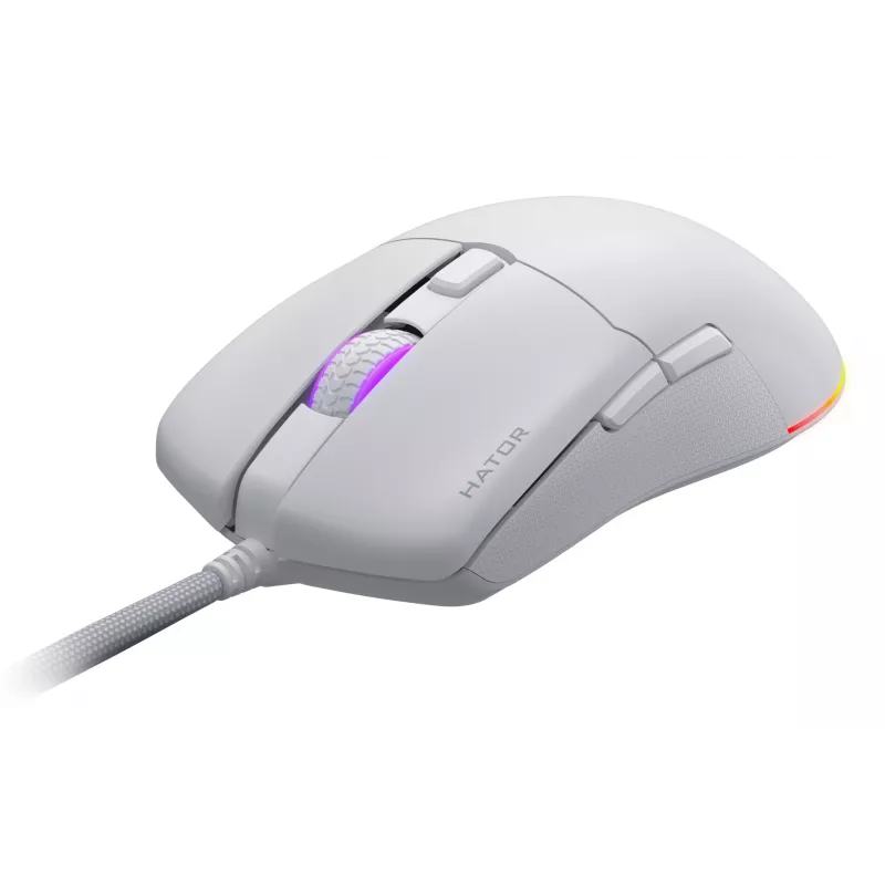 Mouse HATOR Pulsar 3 Optical Yellow 12000 DPI 6 Buttons White