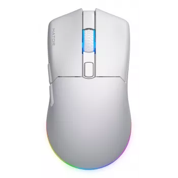 HATOR Pulsar 3 Wireless, white - Optical Yellow 100M Switches PixArt PMW 3311 (HTM631)