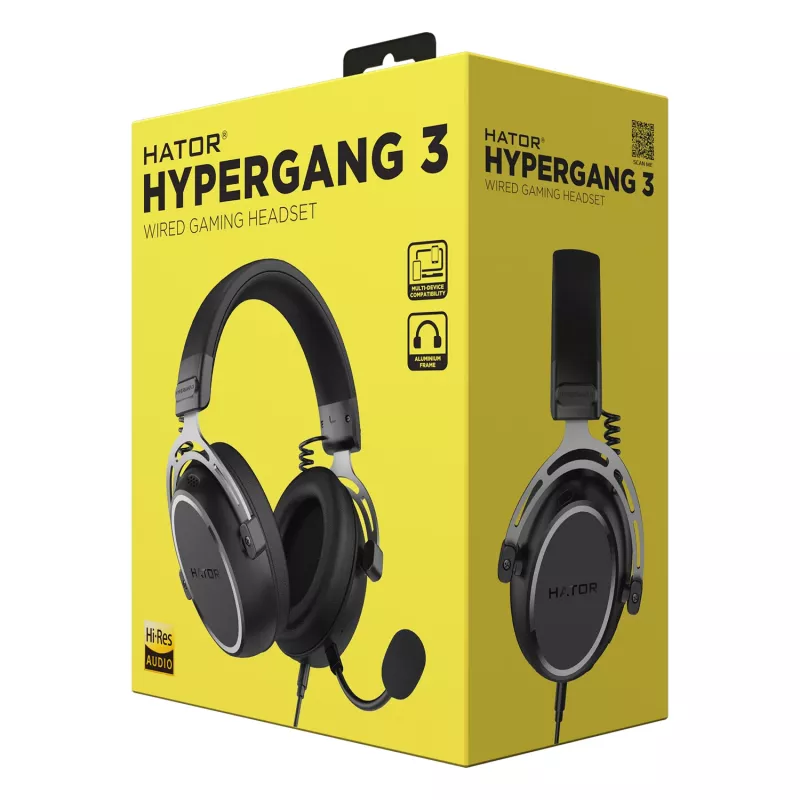 HATOR HYPERGANG 3 Hi-Res Headset Wired Head-band Gaming USB Type-C / USB Type-A Black