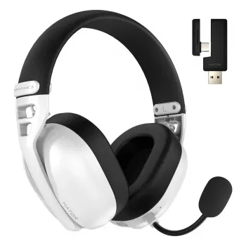 HATOR Hyperpunk 3 Wireless Headset Wired & Wireless Head-band Gaming USB Type-C / USB Type-A Bluetooth White