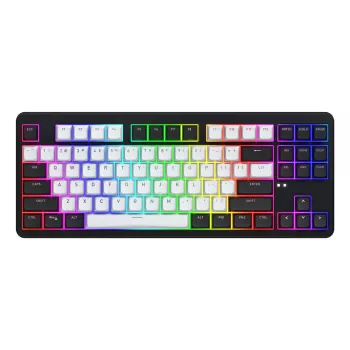 HATOR Rockfall 3 TKL Wireless, black, QMK/VIA, OMA profile white-black keycaps Keyboard - linear mechanical hotswap switches - US - ANSI Layout (HTK850)