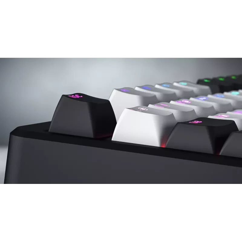 HATOR Rockfall 3 TKL Wireless, black, QMK/VIA, OMA profile white-black keycaps Keyboard - linear mechanical hotswap switches - US - ANSI Layout (HTK850)
