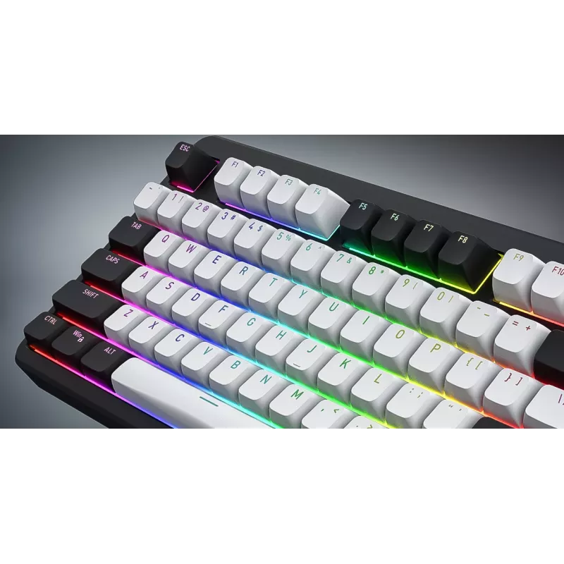 HATOR Rockfall 3 TKL Wireless, white, QMK/VIA, OMA profile white-black keycaps Keyboard - linear mechanical hotswap switches - US - ANSI Layout