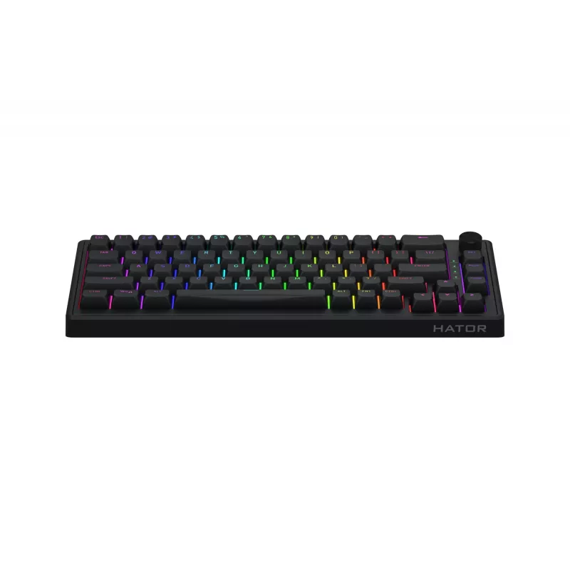 HATOR Skyfall 65 Wired, Mechanical, USB-C, Aurum Sterling, 70M clicks, RGB, Black, 790g