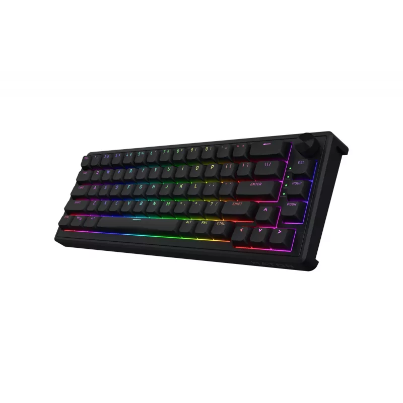 HATOR Skyfall 65 Wired, Mechanical, USB-C, Aurum Sterling, 70M clicks, RGB, Black, 790g
