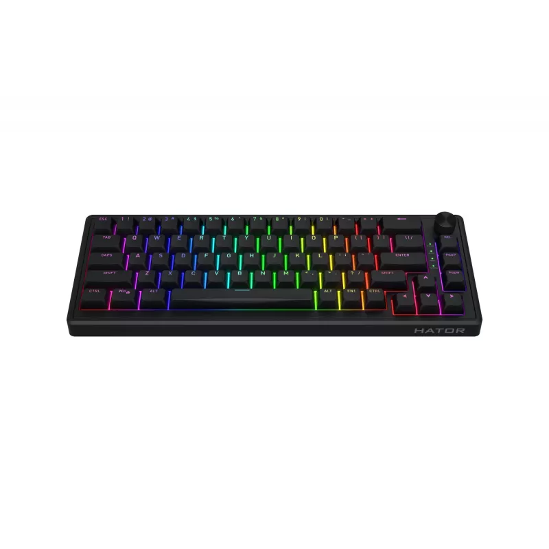 HATOR Skyfall 65 Wired, Mechanical, USB-C, Aurum Sterling, 70M clicks, RGB, Black, 790g