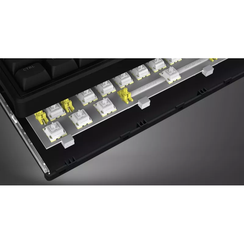HATOR Skyfall 65 Wired, Mechanical, USB-C, Aurum Sterling, 70M clicks, RGB, Black, 790g