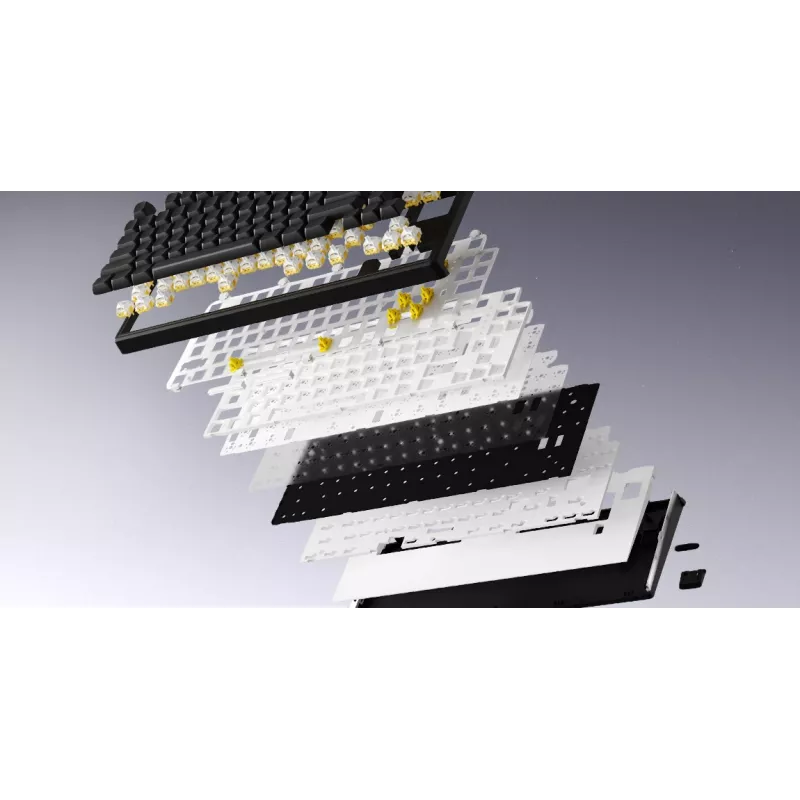 HATOR Skyfall Wireless 65 keyboard Gaming USB + RF Wireless + Bluetooth QWERTY US English Black, White