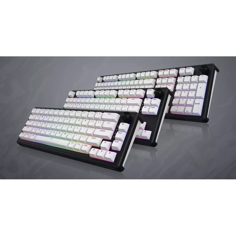 HATOR Skyfall Wireless 100 keyboard Gaming USB + RF Wireless + Bluetooth QWERTY US English Black, White