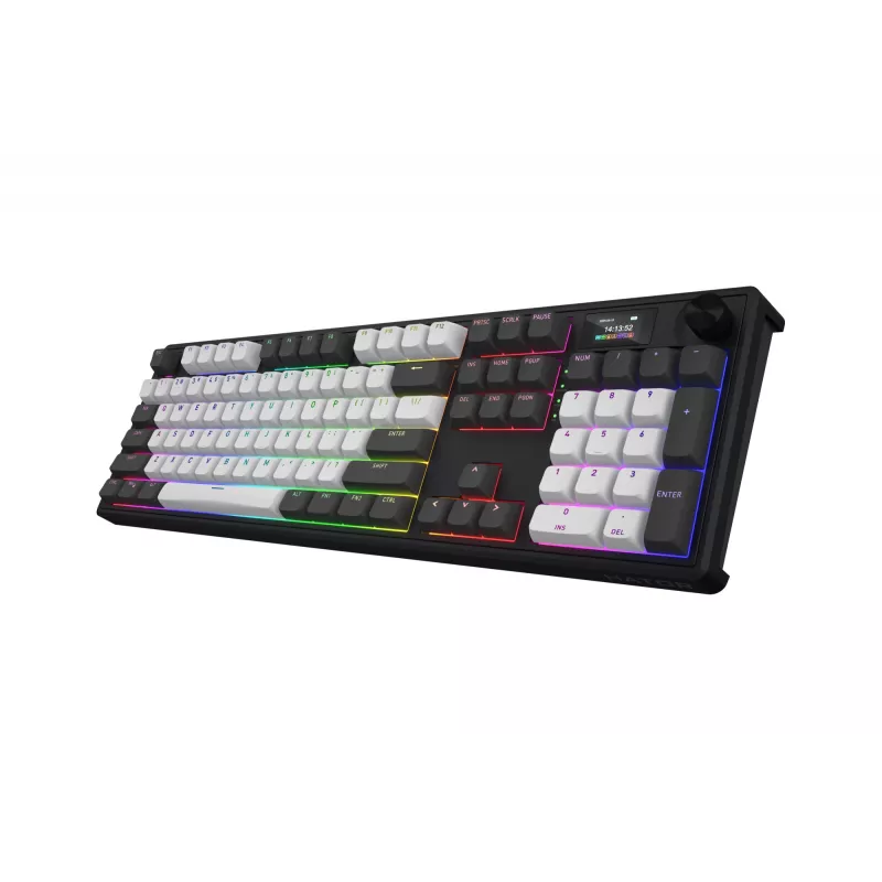 HATOR Skyfall Pro Wireless 100 keyboard Gaming USB + RF Wireless + Bluetooth QWERTY US English Black, Grey
