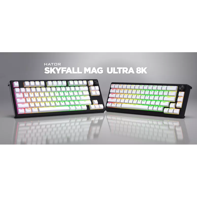 HATOR Skyfall 80 MAG ULTRA 8K keyboard Gaming USB QWERTY US English Black, White