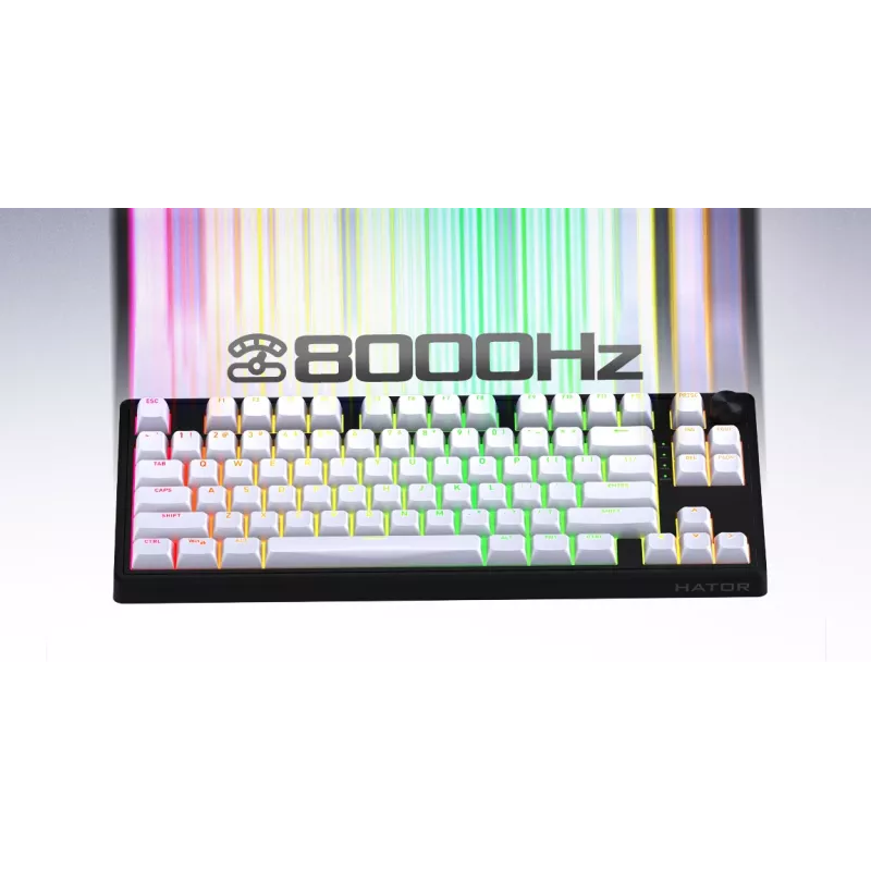 HATOR Skyfall 80 MAG ULTRA 8K keyboard Gaming USB QWERTY US English Black, White
