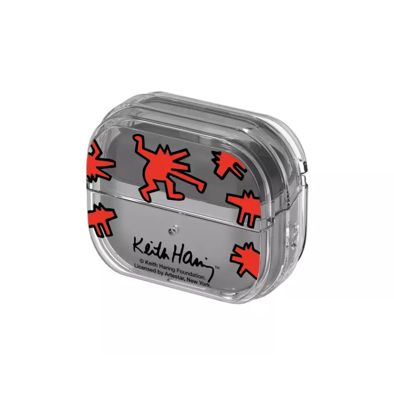 Case Samsung Keith Haring Slickback for Galaxy Buds3 Pro Red Transparent