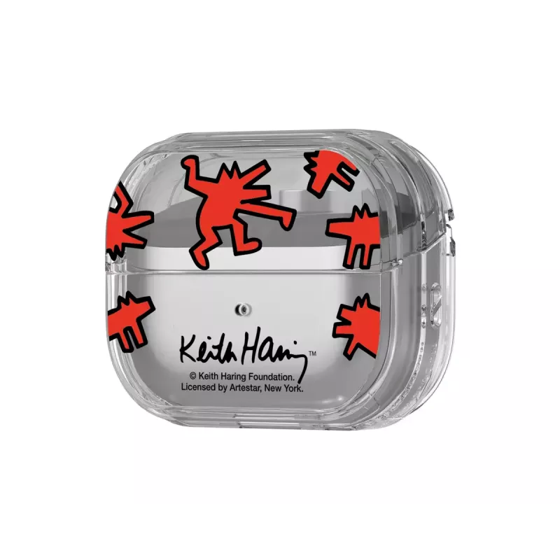Case Samsung Keith Haring Slickback for Galaxy Buds3 Pro Red Transparent