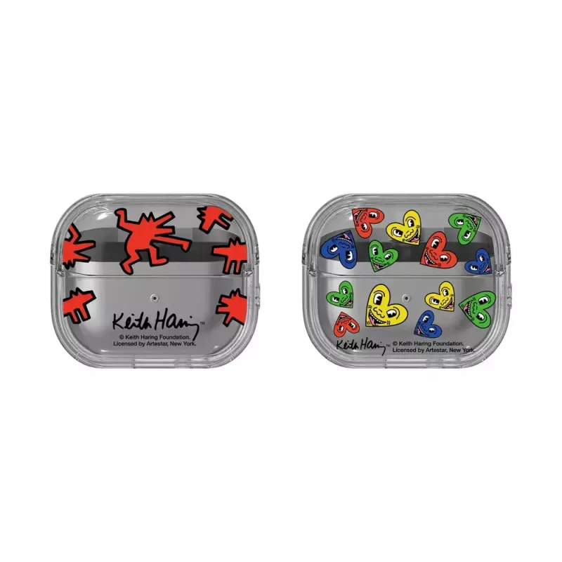 Case Samsung Keith Haring Slickback for Galaxy Buds3 Pro Red Transparent