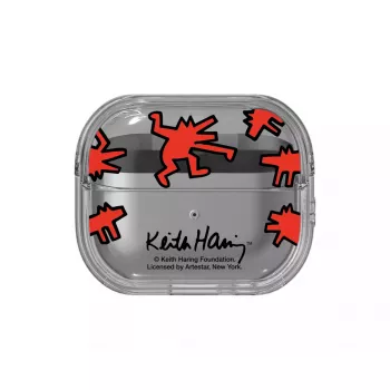 Case Samsung Keith Haring Slickback for Galaxy Buds3 Pro Red Transparent