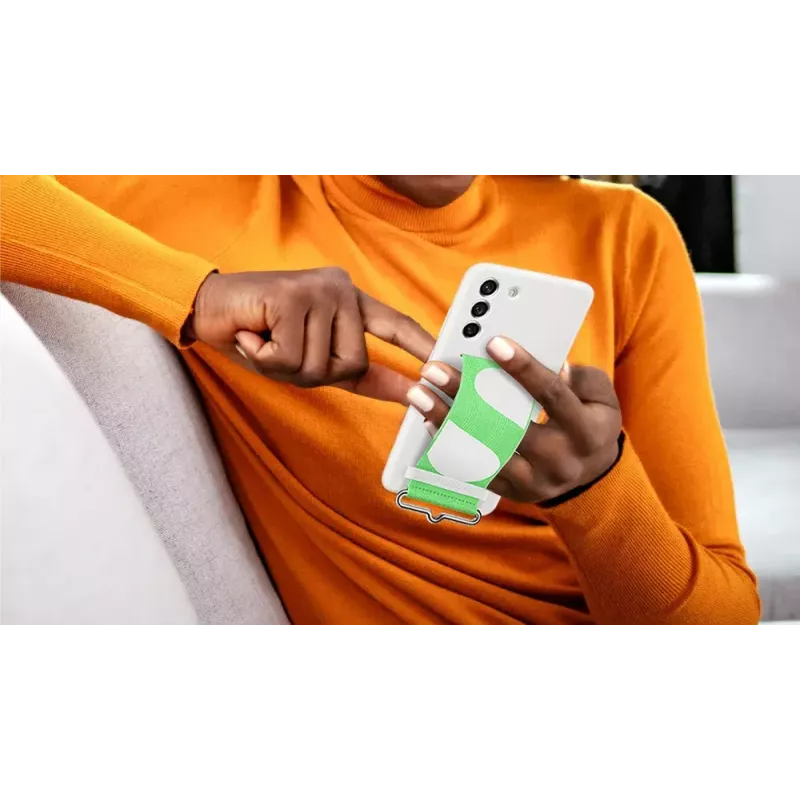 Samsung Silicone Back Cover With Strap White Samsung Galaxy S21 FE