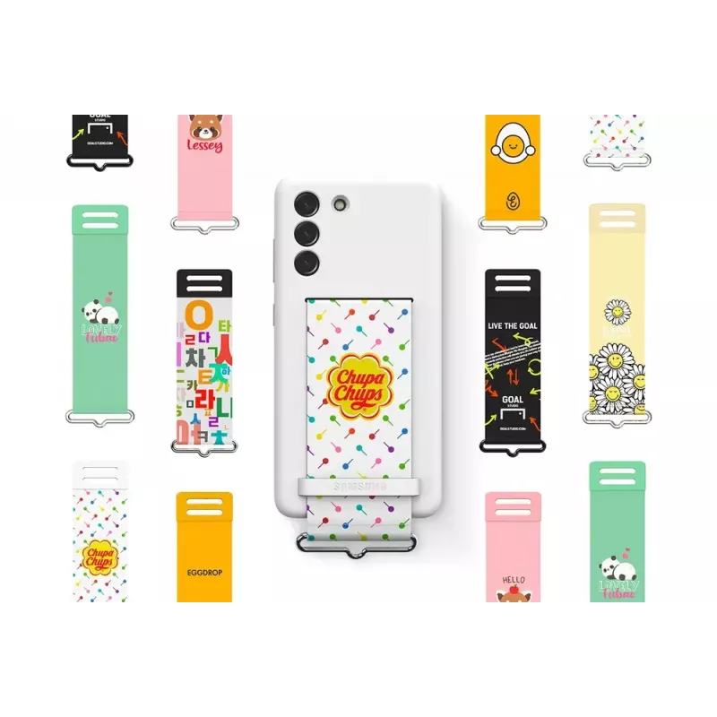Samsung Silicone Back Cover With Strap White Samsung Galaxy S21 FE