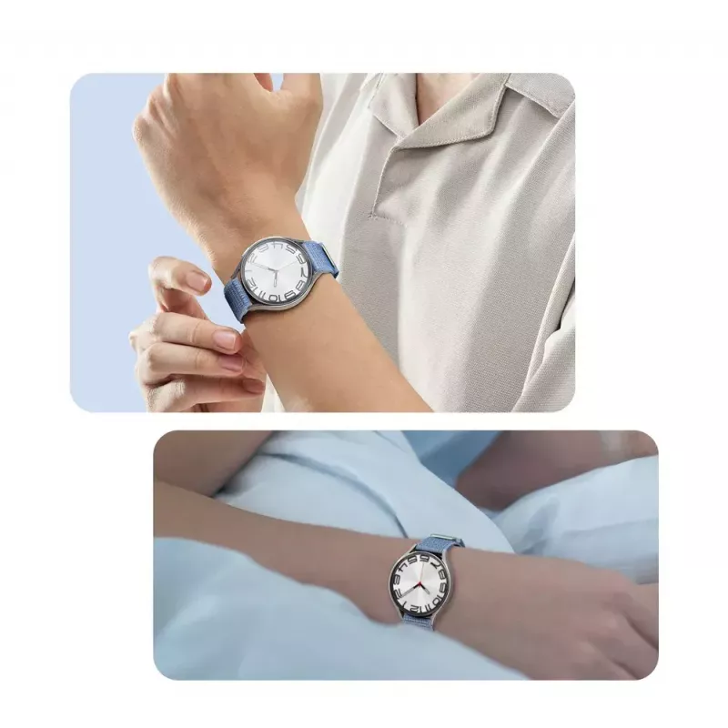 Band for Samsung smartwatches ET-SVR94LUEGEU — Beige fabric replacement strap