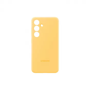 Samsung Galaxy S24 Yellow Silicone Case Monochromatic snug fit