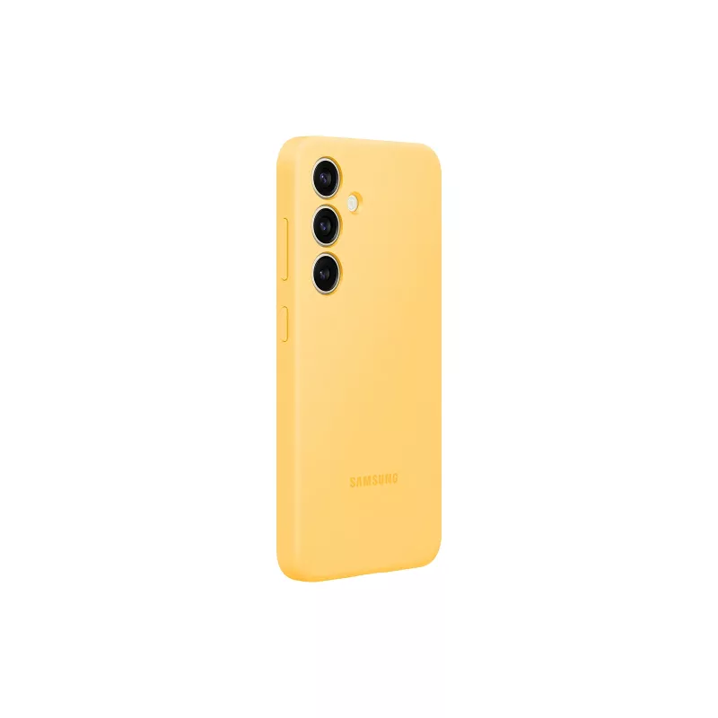 Samsung Galaxy S24 Yellow Silicone Case Monochromatic snug fit
