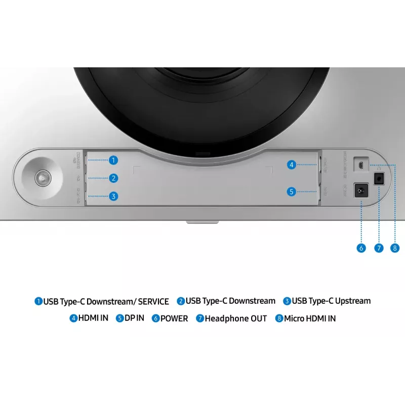 Samsung G91SD computer monitor 124.5 cm (49 inch) 5120 x 1440 pixels Dual QHD OLED Silver
