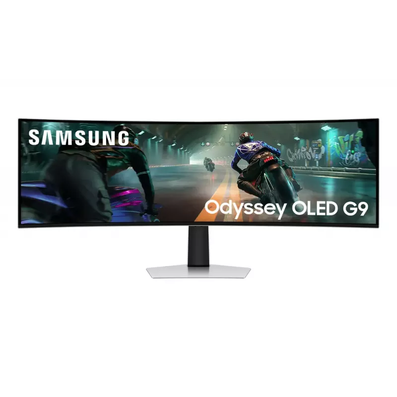 Samsung G91SD computer monitor 124.5 cm (49 inch) 5120 x 1440 pixels Dual QHD OLED Silver