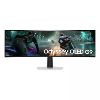Samsung G91SD computer monitor 124.5 cm (49 inch) 5120 x 1440 pixels Dual QHD OLED Silver