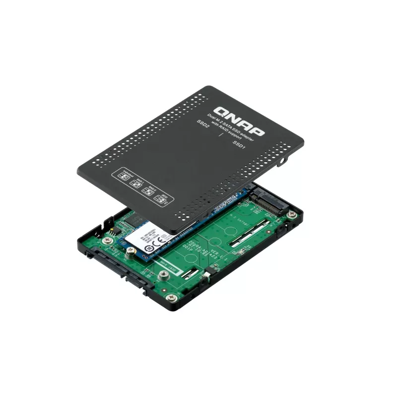 QNAP QDA-A2MAR storage drive enclosure SSD enclosure Black M.2