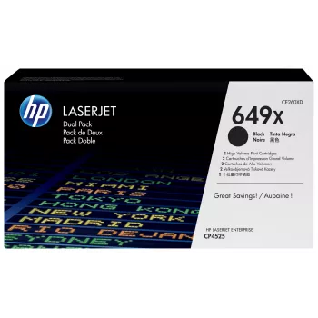 HP 649X 2-pack High Yield Black Original LaserJet Toner Cartridges