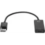 HP DisplayPort to HDMI 1.4 Adapter, DisplayPort, HDMI, Black